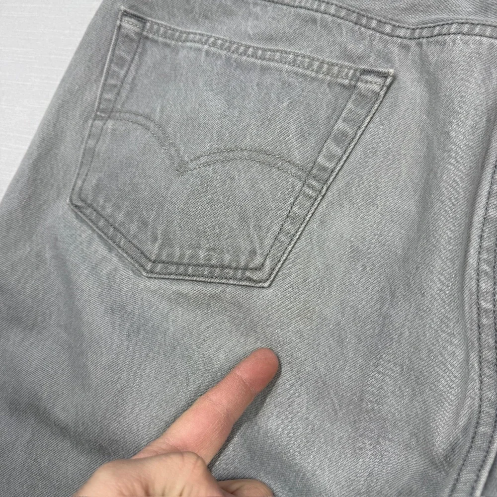 Levis 501xx Jeans Mens 44x32 (Fits 41X29)‎ Straight Gray Selvedge Stained